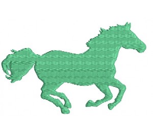 Stickdatei Pferde Silhouette - Galopierendes Pferd